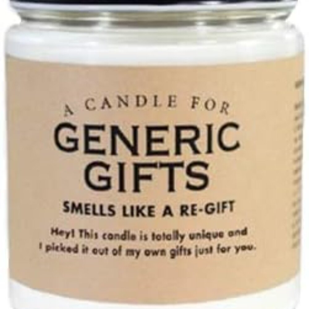 Candle for Generic Gifts Smells like a Re-Gift